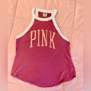 PINK Sequined Halter Top